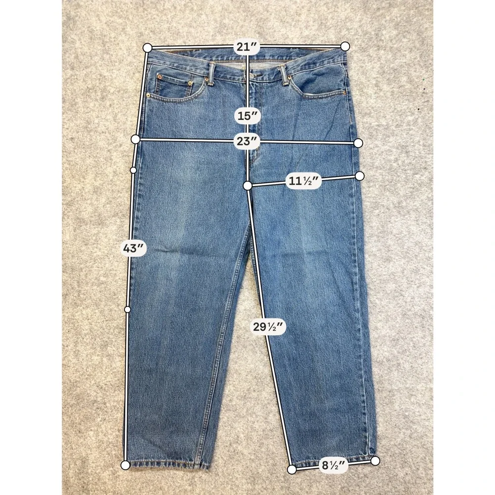 Lot of 3 Levi's 550 559 Relaxed Fit Jeans Men's 40x30 Blue Denim Work Pants